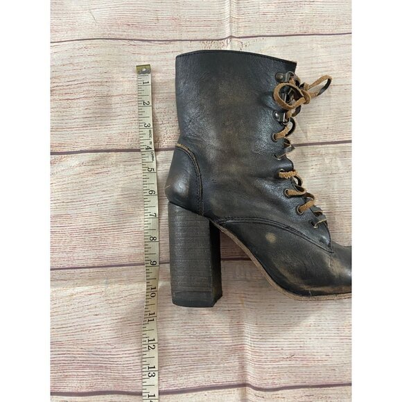 Freebirds By Steven Women's Holis Leather Distressed Lace Up Ankle Boots - 9 - Picture 11 of 12